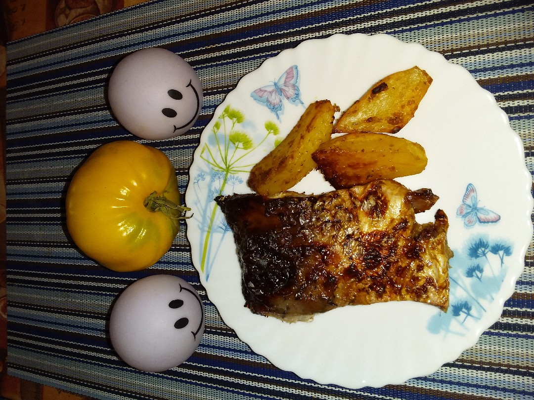 Любимый сазан с картошкой