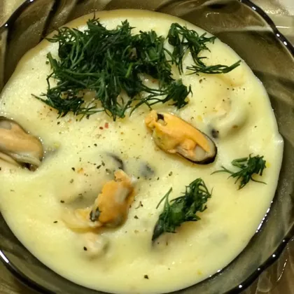 Сырный суп с мидиями