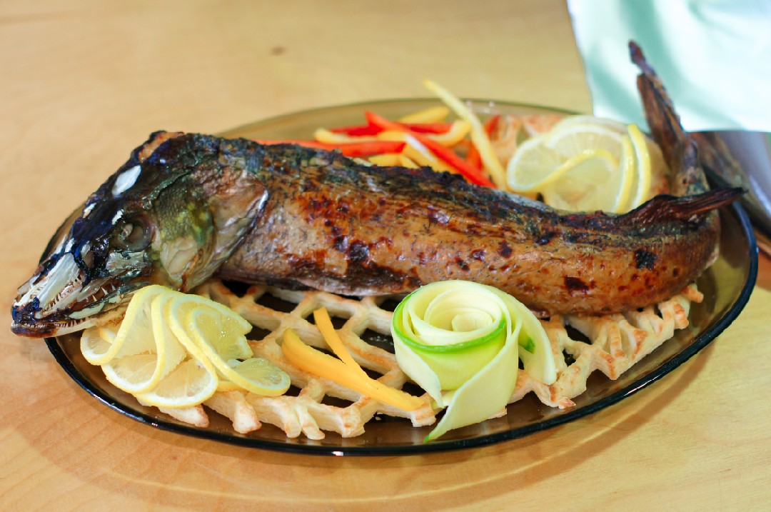 Щука ''мечта рыбака'' с овощами и грибами