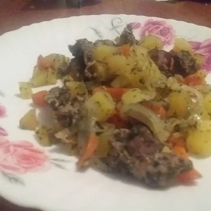 Аппетитная свининка с овощами