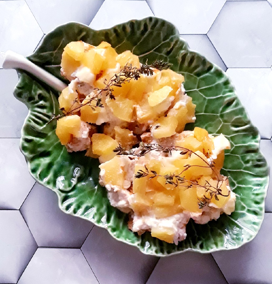 Рецепт грудки с ананасами