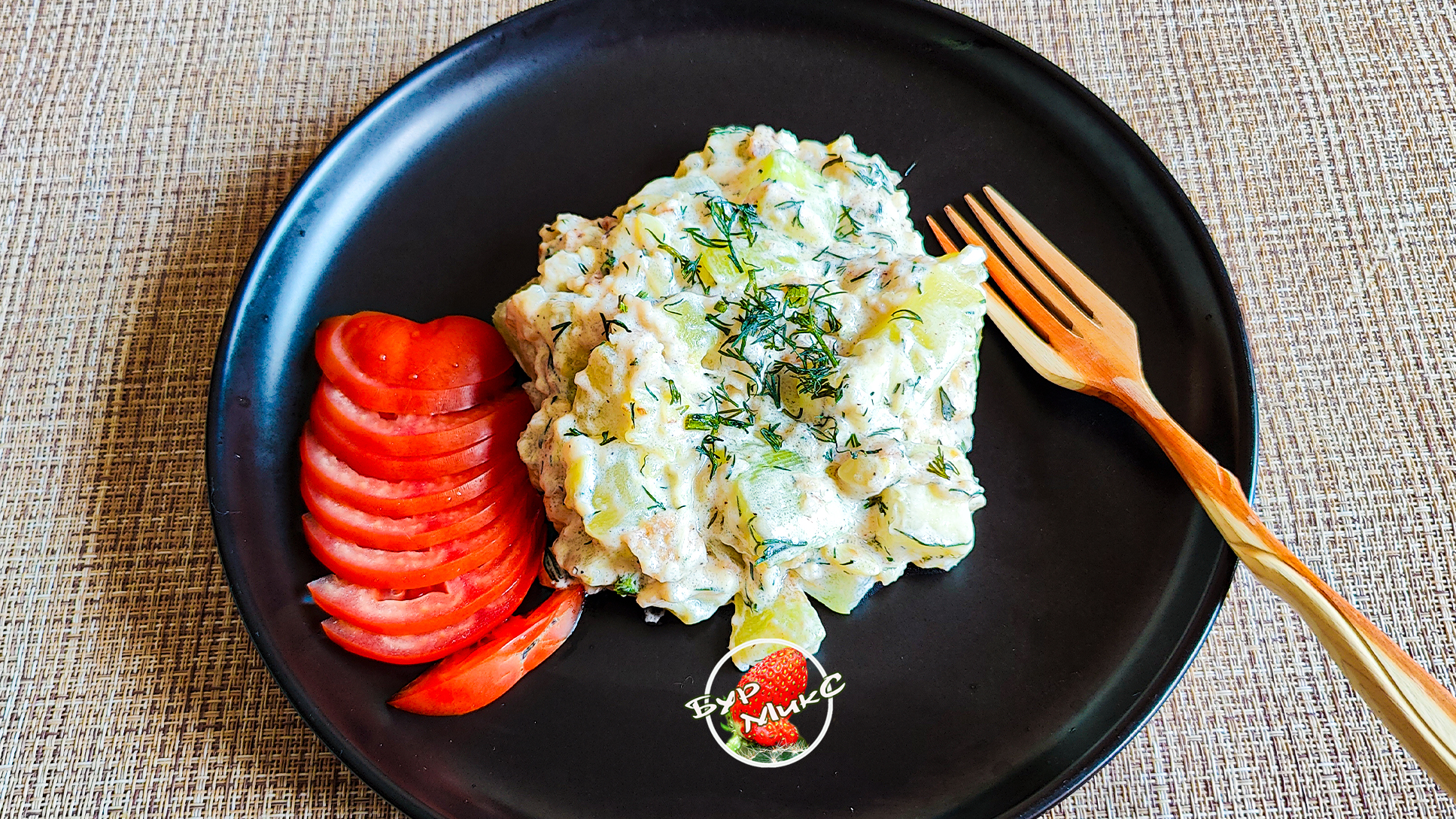 Кабачки в сливках, с чесноком