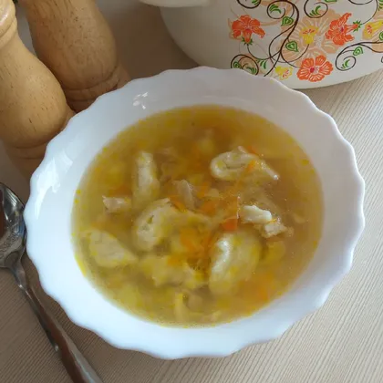 Суп с галушками и курицей