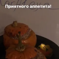 Гречневая кашка в 🎃 маленьких тыквочках