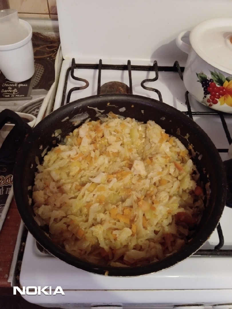 Овощное рагу с белокочанной капустой