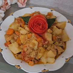 Вкусное блюдо Бастырма 