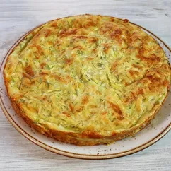 Заливной пирог с кабачками и сыром 