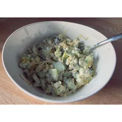 Салат со свежим огурцом и сыром 🥒🧀