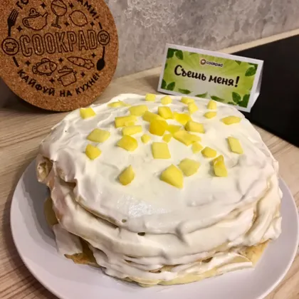 Торт с манго и творожным кремом