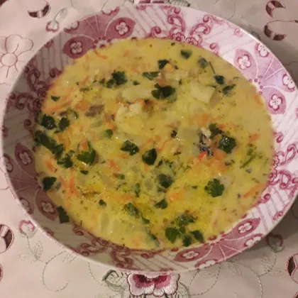 Сливочный суп из консервированной скумбрии