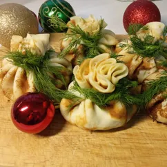 Блинные мешочки с сюрпризом 🎄🎉. Год быка🐮