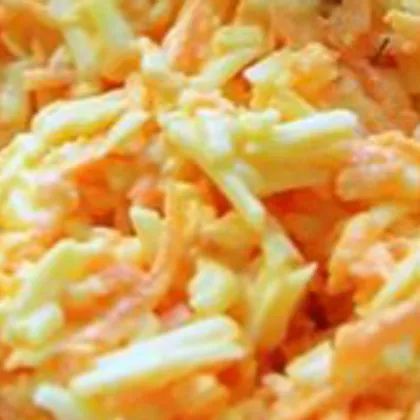 Салат из морковки, яйца и сыра