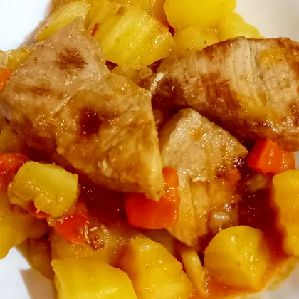 Жаркое со свиной корейкой и овощами