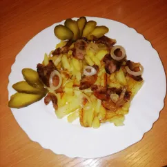 Жареная картошка с салом 🥔🥩