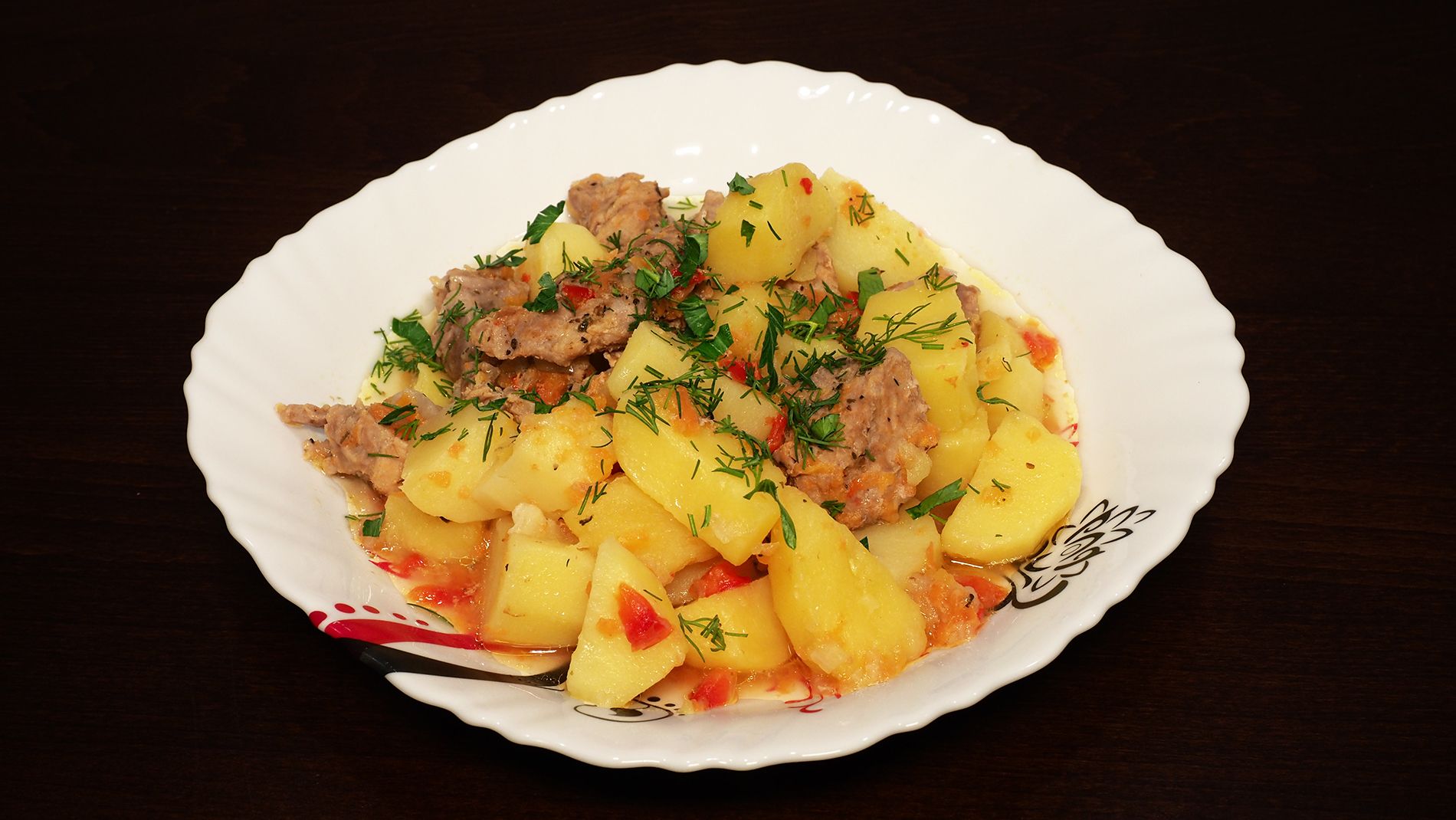 Мясо с картошкой - простой рецепт