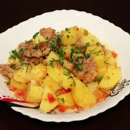 Мясо с картошкой - простой рецепт
