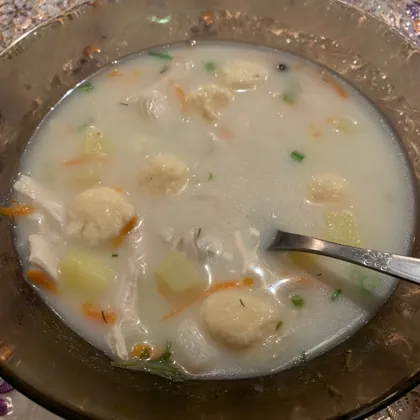Сырный суп с сырными фрикадельками