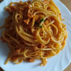 Макароны по-флотски с соевым фаршем