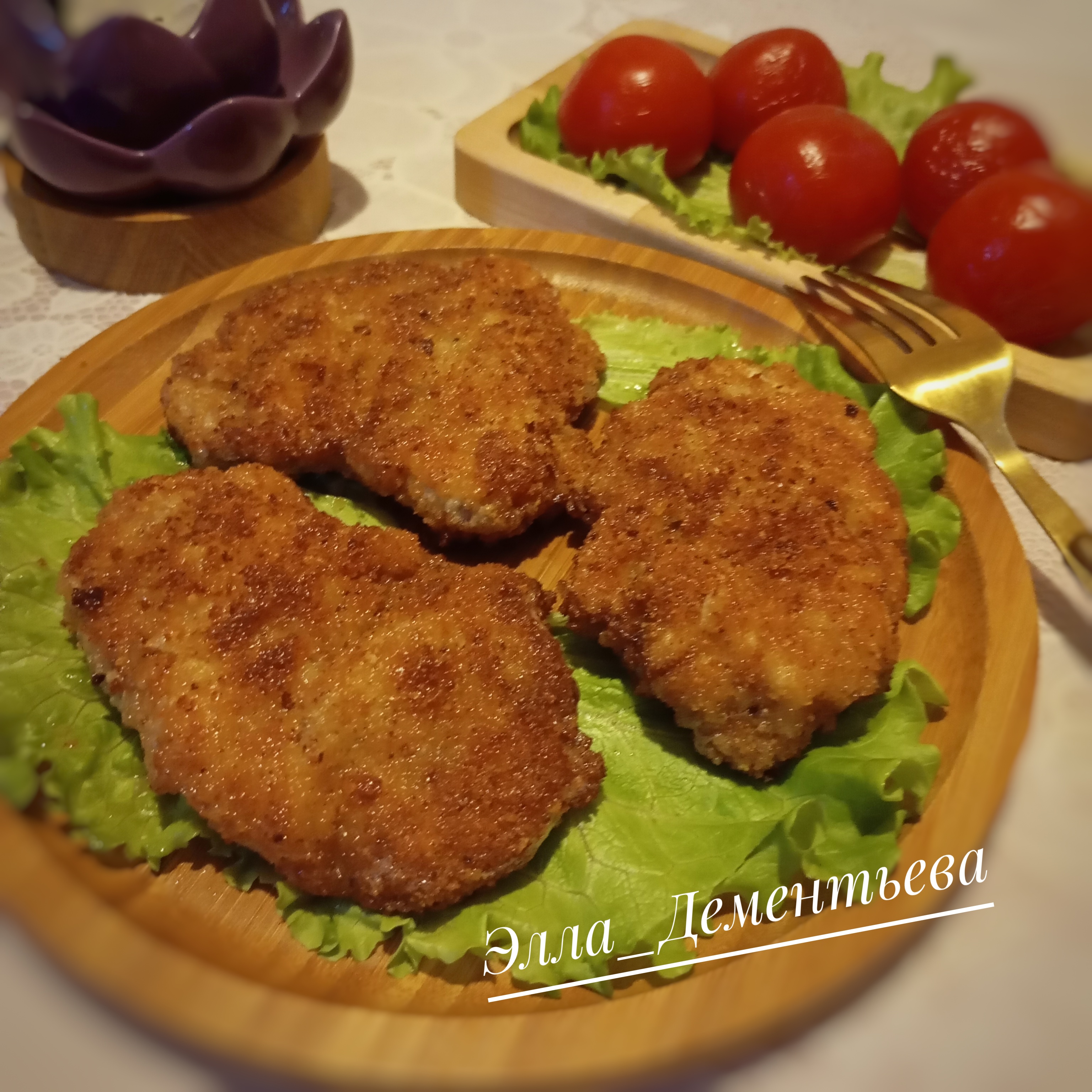 Шницель из свинины на сковороде 
