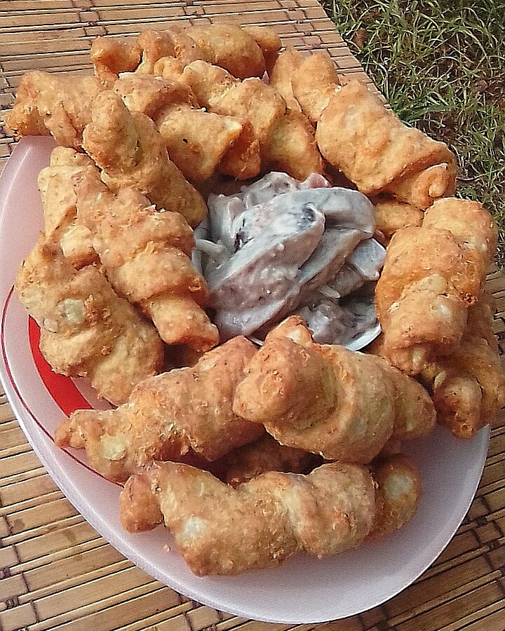 Сырно—картофельные рогалики