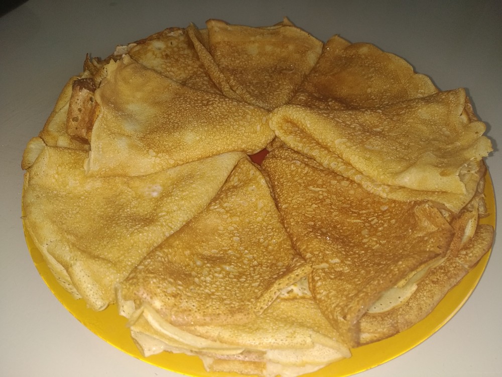 Нежные блинчики со сливками
