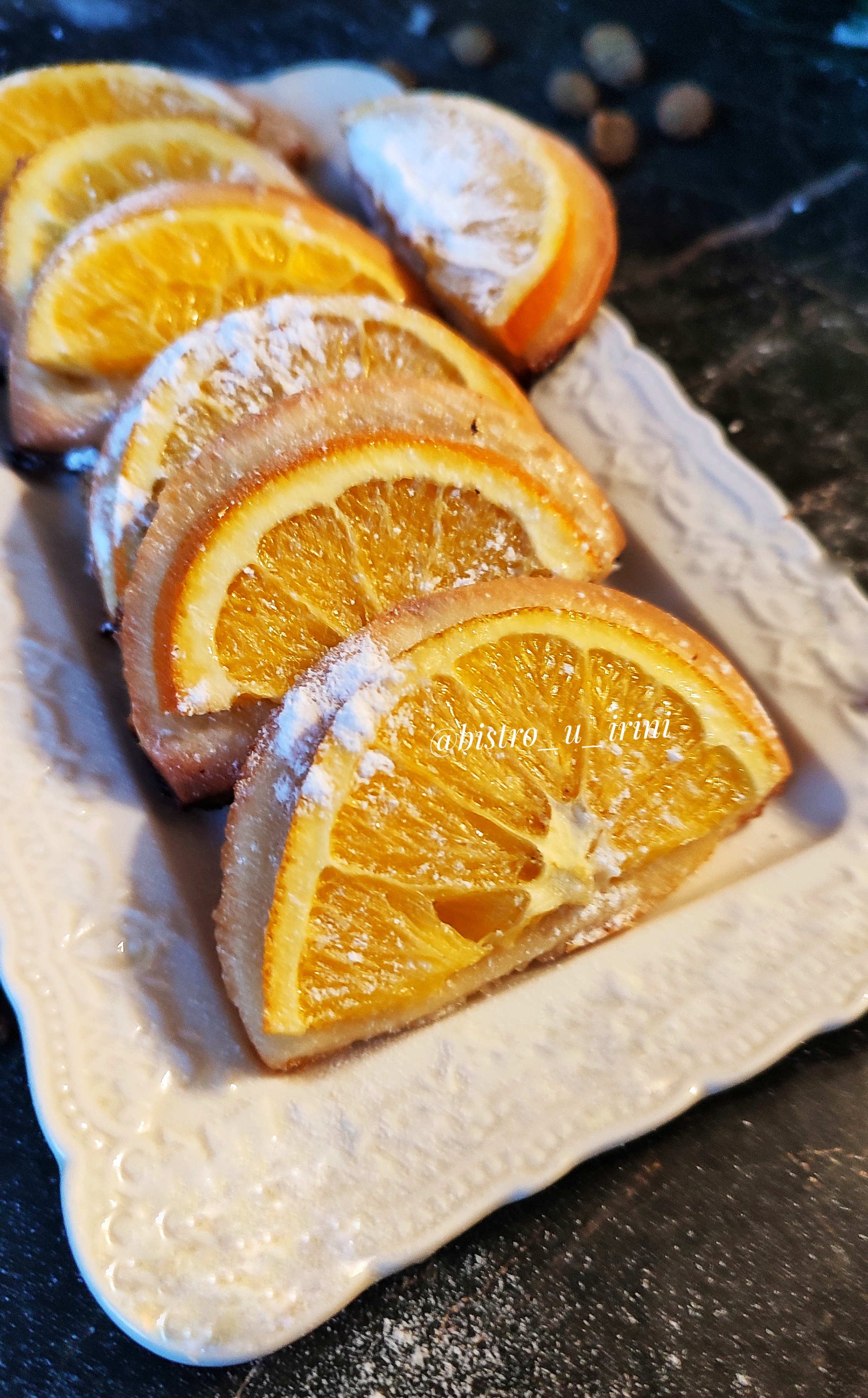 Новогоднее печенье "Апельсиновые дольки" 