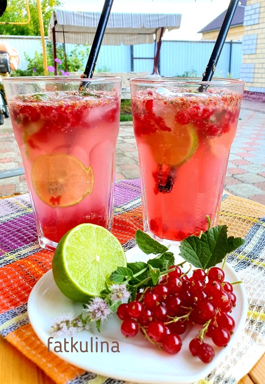 Дачный мохито 🍹с красной смородины