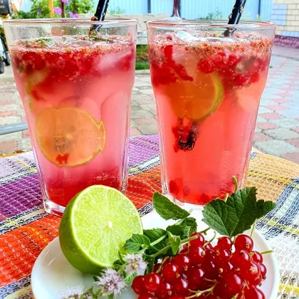 Дачный мохито 🍹с красной смородины