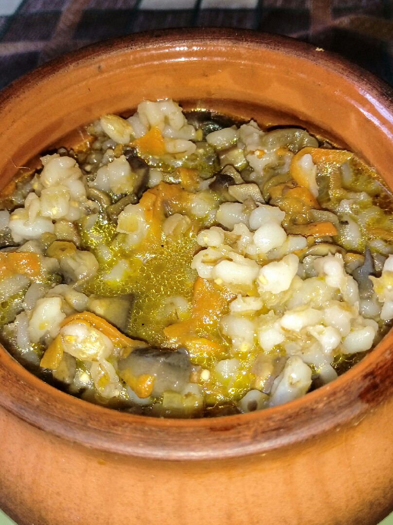 Перловка с грибами