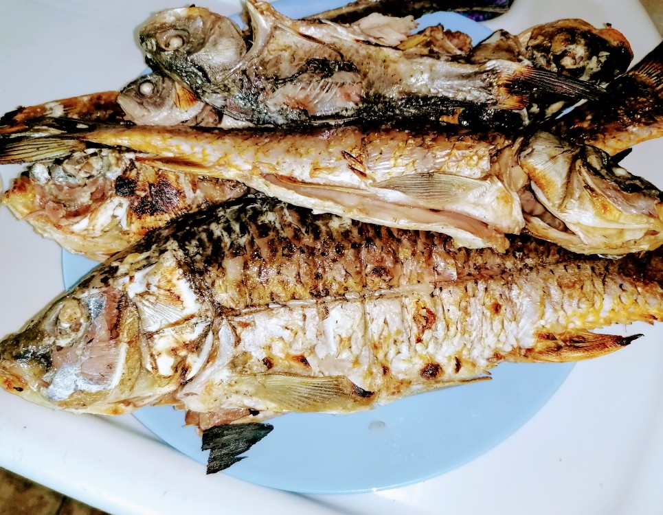 Рыба жареная на решётке