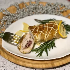 КУРИНЫЙ РУЛЕТ с беконом и сыром