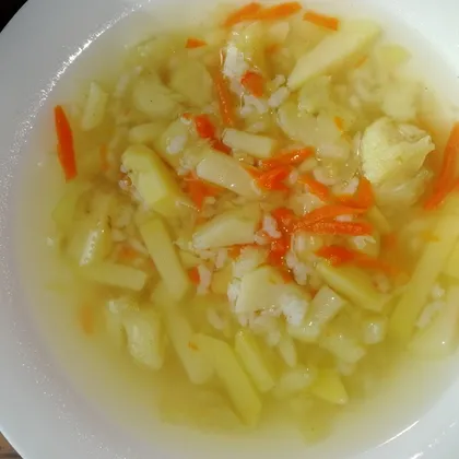 Суп с филе трески