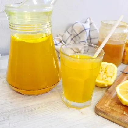 Очень полезный витаминный имбирный напиток с лимоном и мёдом