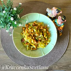 Жареная картошка с грибами и луком