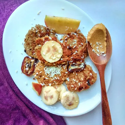 Бананово-кокосовые оладьи на завтрак/перекус 🍌