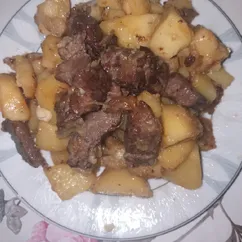 Жареная картошка с мясом