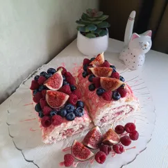 Меренговый рулет с клубничным 🍓 конфитюром