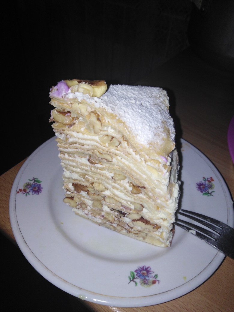 Блинный торт «Крепвиль» с маскарпоне