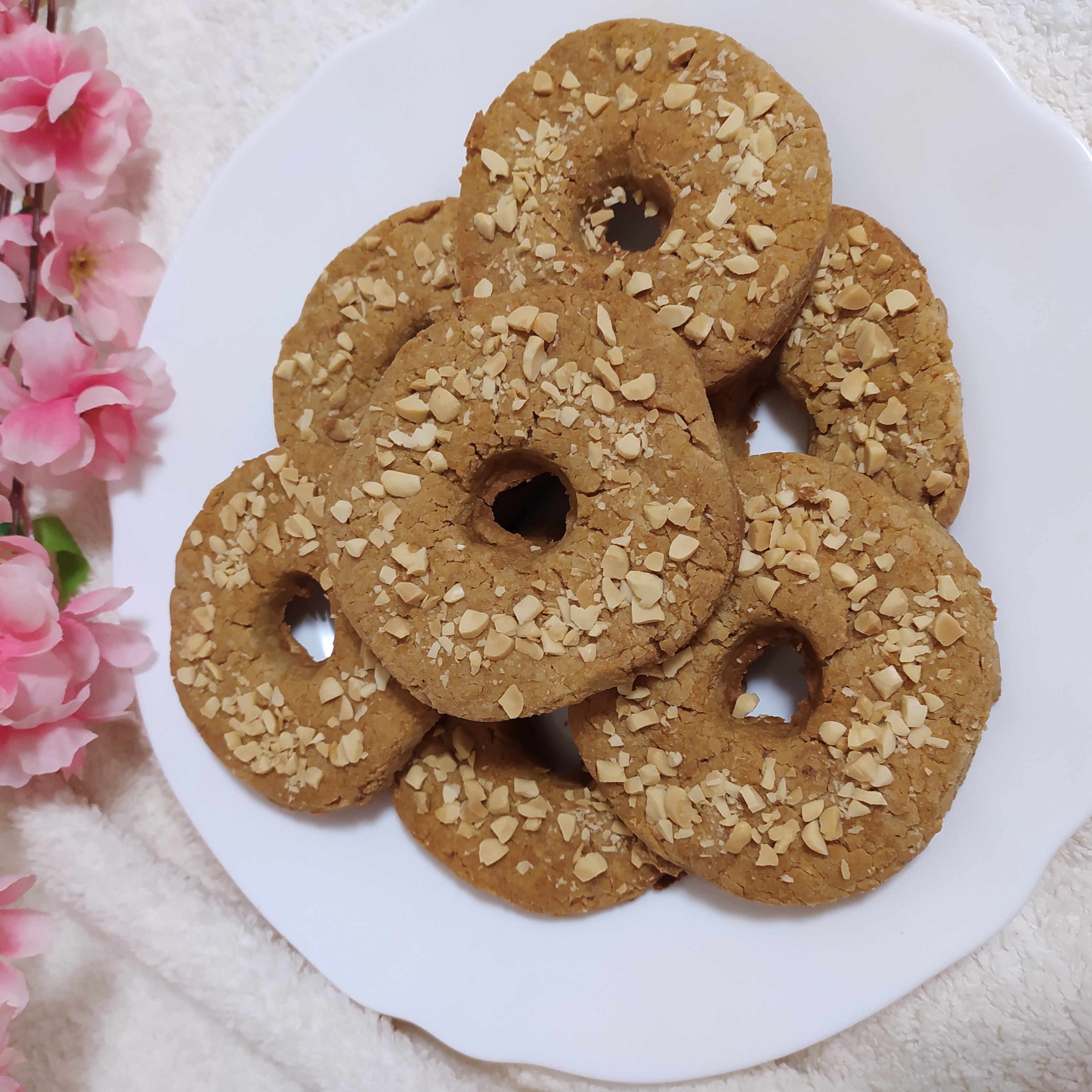 Песочные колечки с арахисовой пастой без глютена