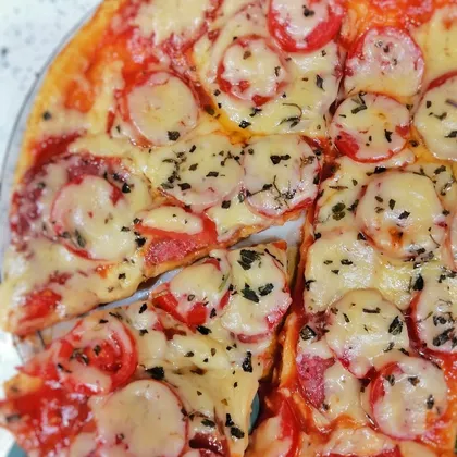 Быстрая пицца на сковороде от @davay__prigotovim
