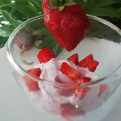 Клубничная творожная масса ПП🍓