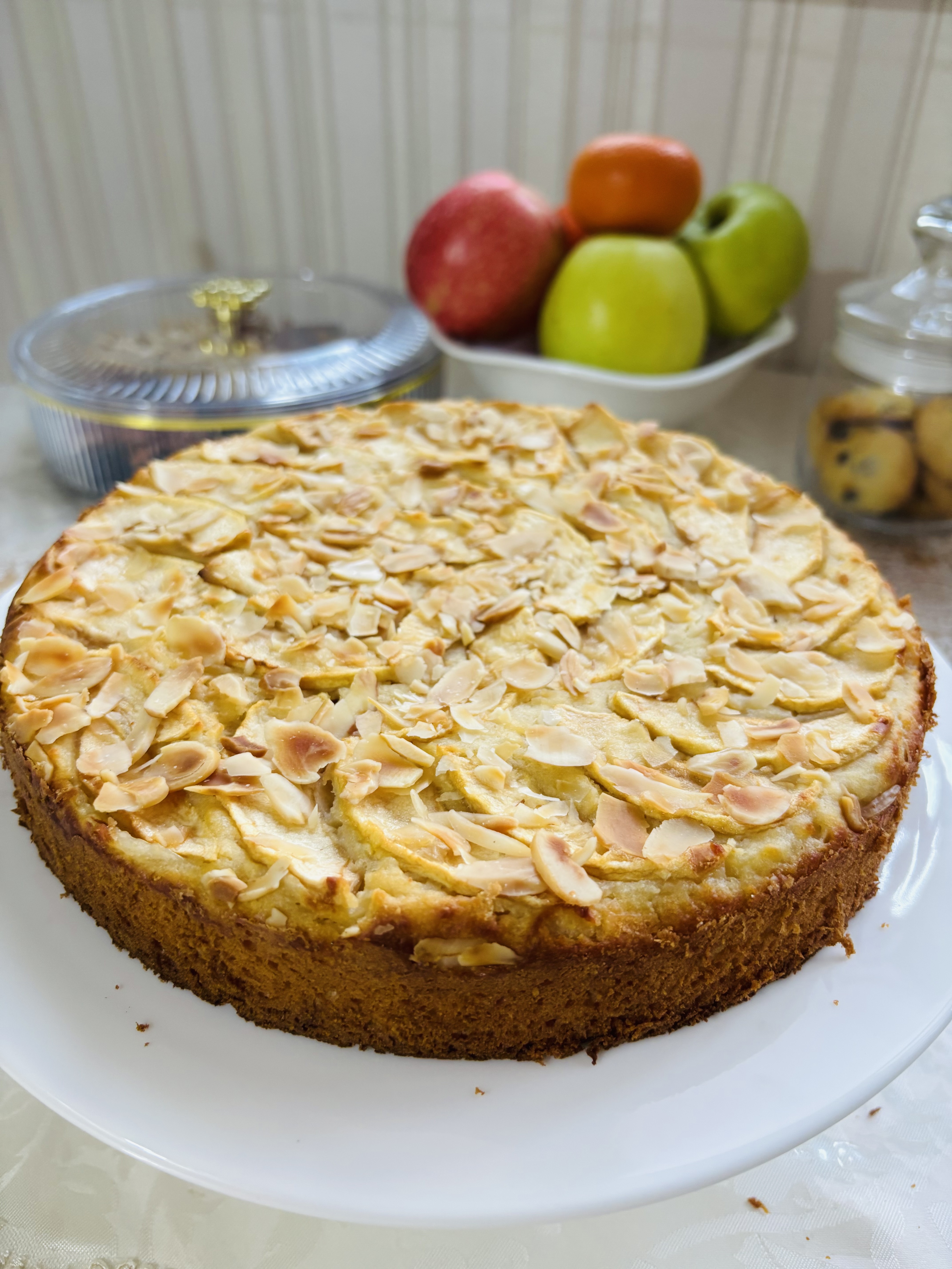 Творожно-яблочный пирог