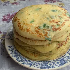 Блины с сыром и зеленью 