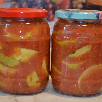 Кабачки в томатном соусе. Готовим на зиму. #Заготовки