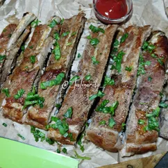 Остро-сладкие свиные ребрышки