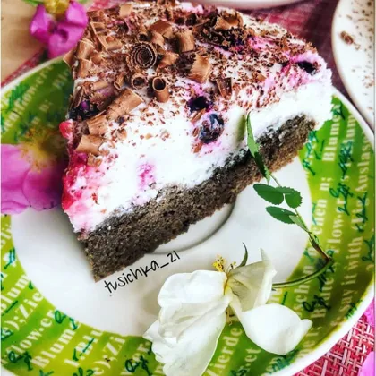 Шоколадный пирог с творожной заливкой. #кулинарныймарафон