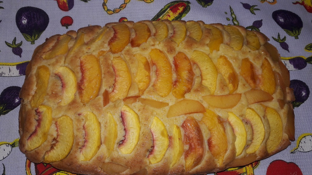 Ароматный пирог с персиками 👌👍