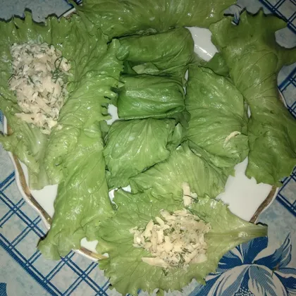 Закуска из листьев салата