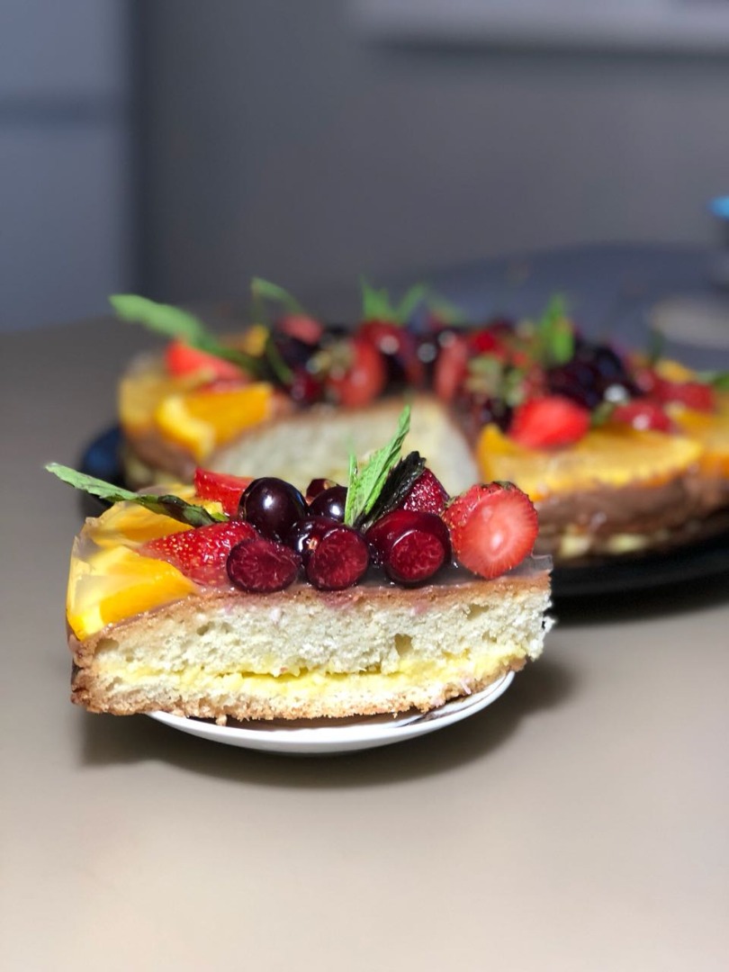 Торт с желе и фруктами (53 фото)