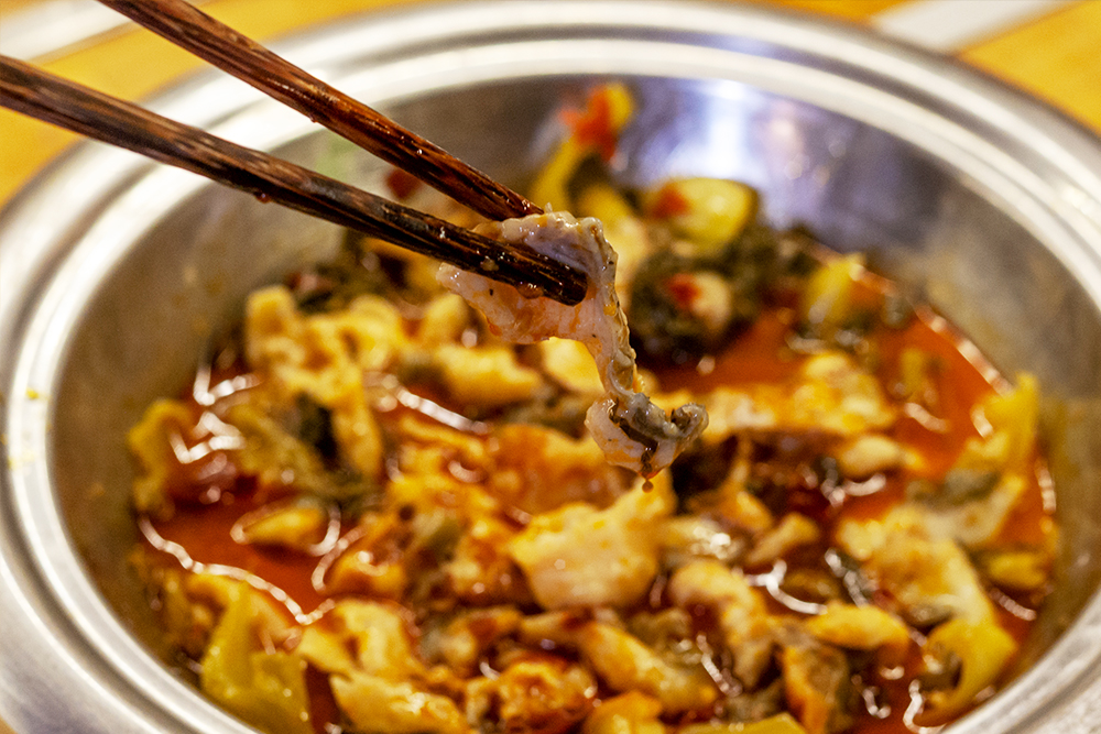 Рыба с квашенными овощами